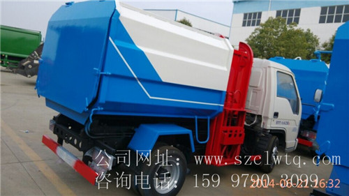 上戶噸位1.4噸側裝掛桶式垃圾車帶自卸功能環(huán)衛(wèi)垃圾車