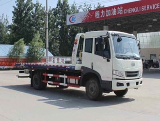 國四解放J5K一拖二清障車