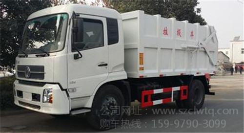 國(guó)四東風(fēng)天錦17立方對(duì)接式垃圾車(chē)