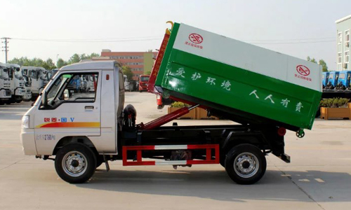 3方凱馬雙燃料勾臂式垃圾車