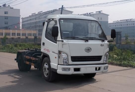 國五解放微卡柴油車廂可卸式垃圾車